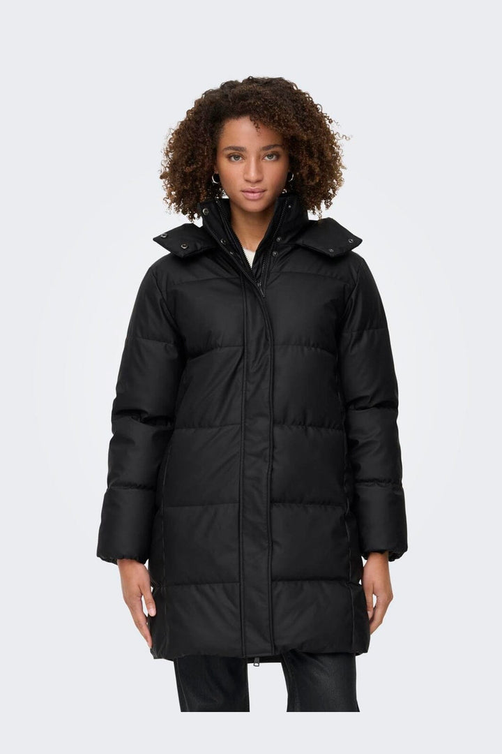 Only - Onlagnes Coated Long Puffer Coat - 4925204 Black