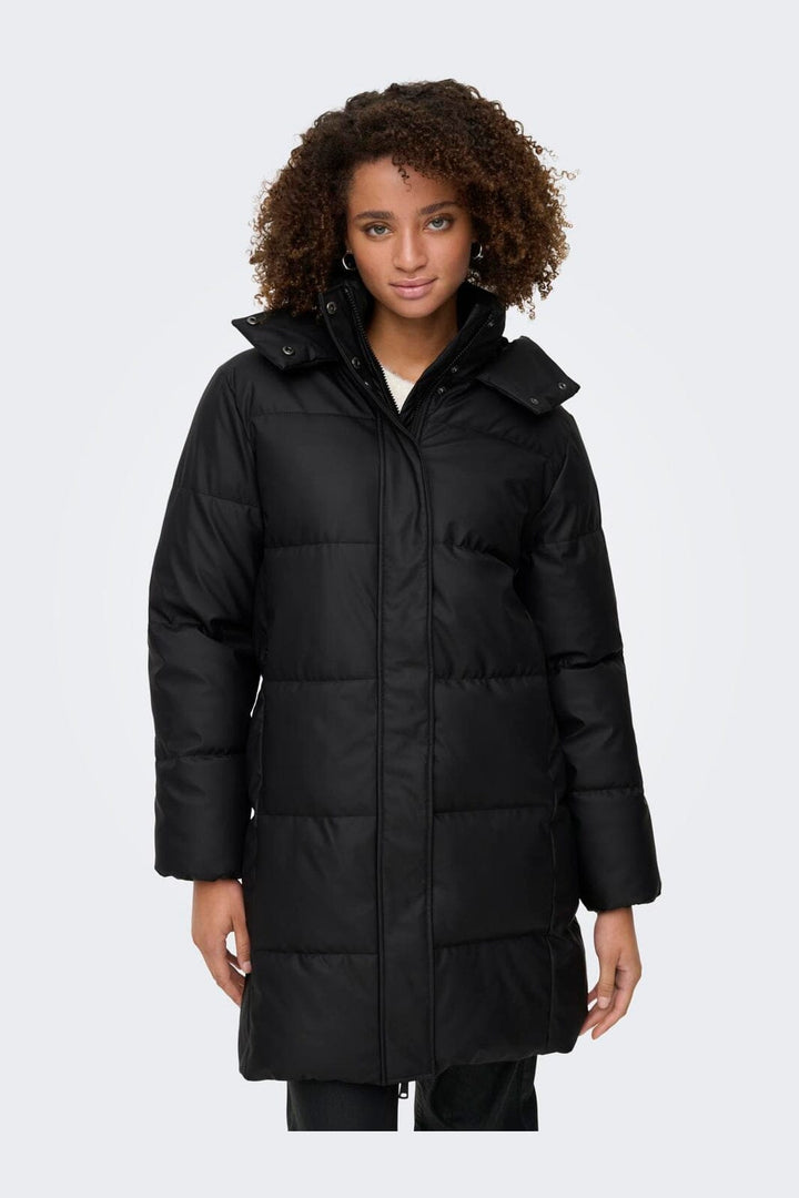 Only - Onlagnes Coated Long Puffer Coat - 4925204 Black