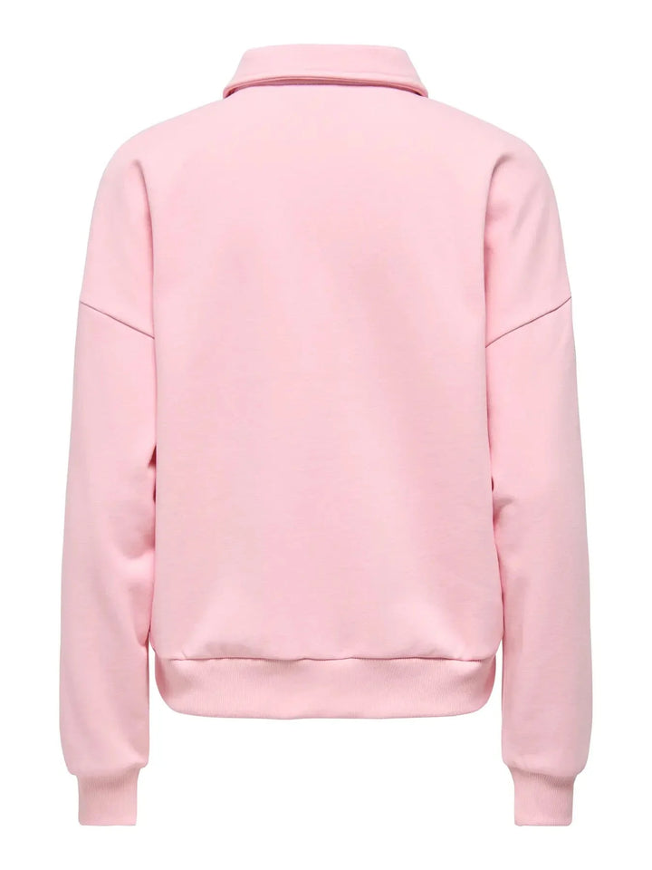 Only - Onlagnes L/S Polo Pr Swt - 5059831 Romance Rose Light Gold Buttons Sweatshirts 