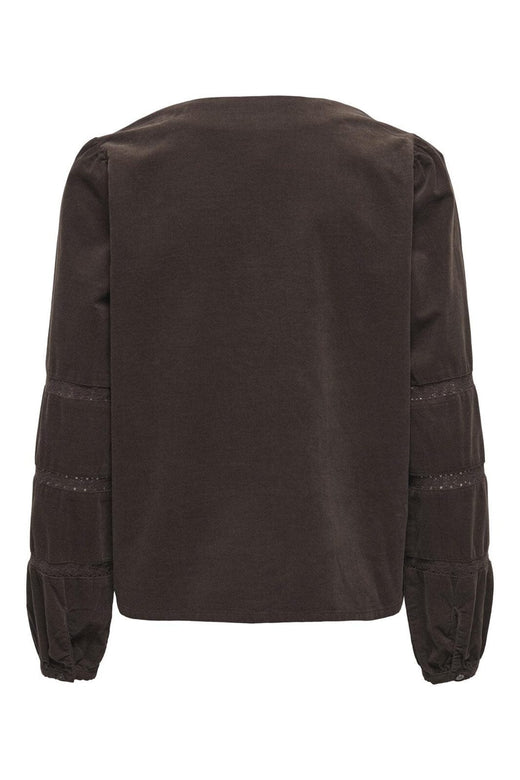 Only - Onlaime L/S Cord Tape Blouse Ox - 5005112 Coffee Bean
