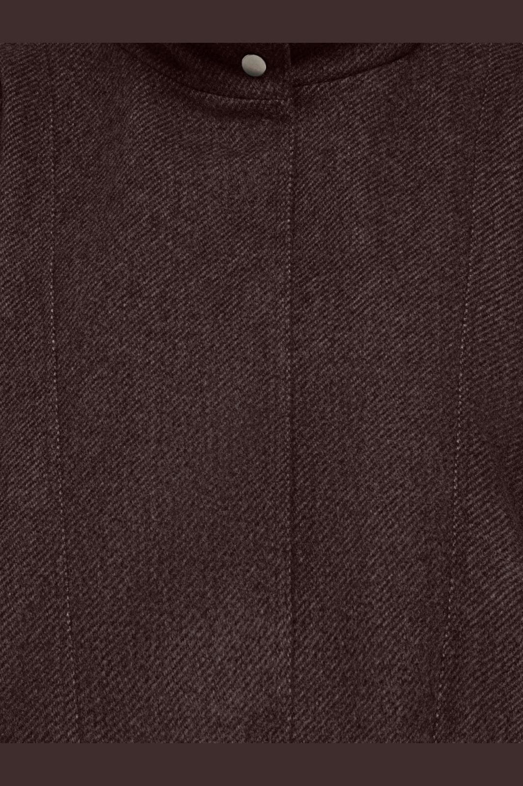 Only - Onlasta High Collar Bomber Jacket - 5136400 Chocolate Torte Melange