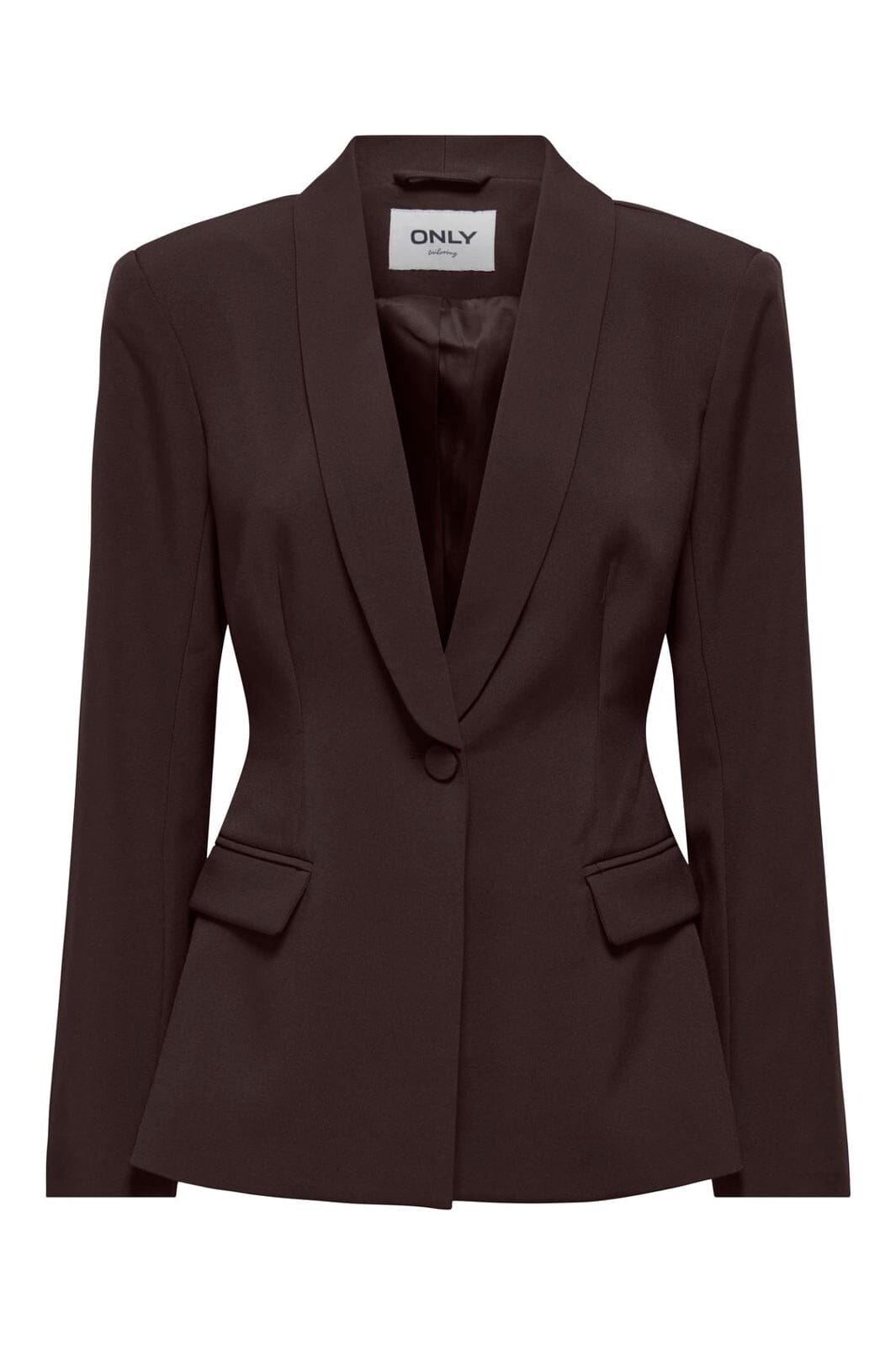 Only - Onlastrid L/S Sculpture Blazer Cc Tlr - 5100662 Chocolate Torte