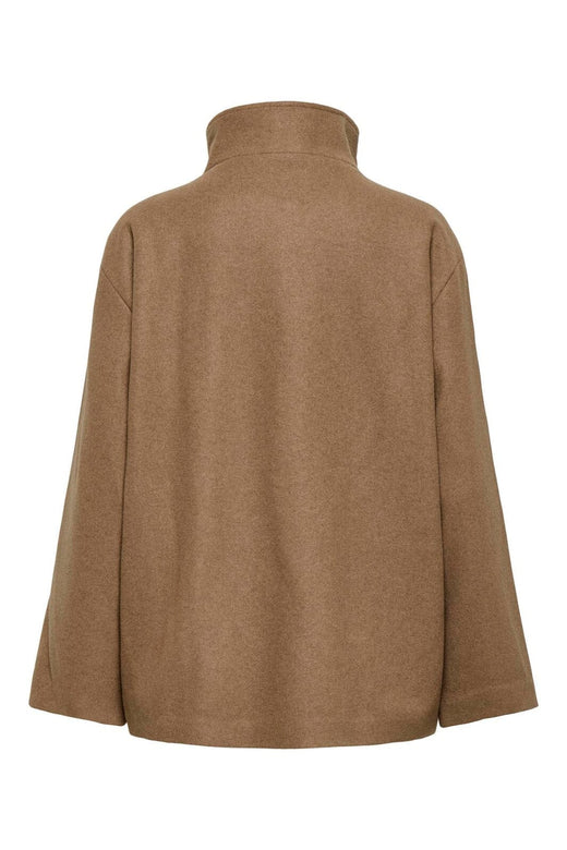 Only - Onlaugusta High Neck Jacket - 4951191 Cocoa Créme Melange