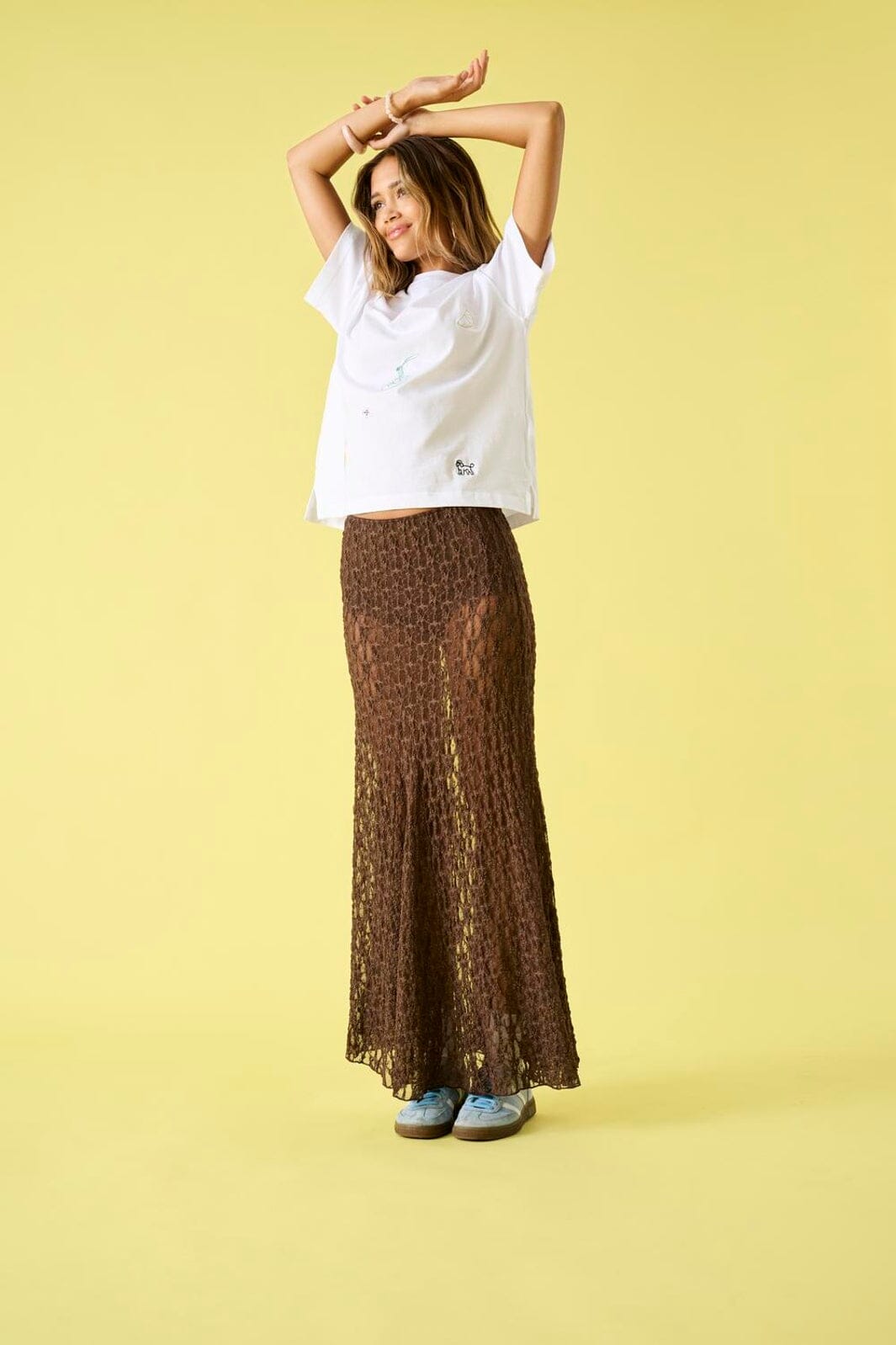 Only - Onlaya Lace Long Skirt - 5030159 Chocolate Martini