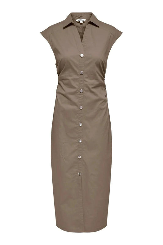 Only - Onlbabe-Zora Capsleeve Midi Dress - 5047761 Walnut Kjoler 