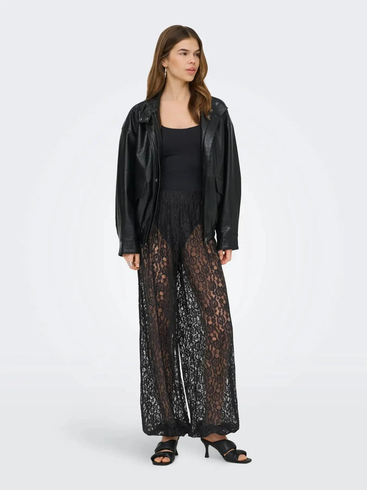 Only - Onlbea Lace Balloon Pants - 5104941 Black Bukser 