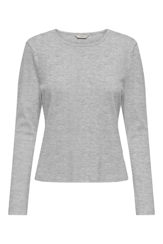 Only - Onlbremen O-Neck L/S Top Moch - 4870532 Light Grey Melange