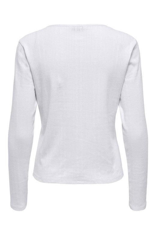 Only - Onlbremen O-Neck L/S Top Moch - 4870533 White