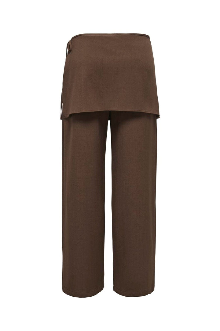 Only - Onlbretty Skirt Detail Trousers - 5125414 Chocolate Brown