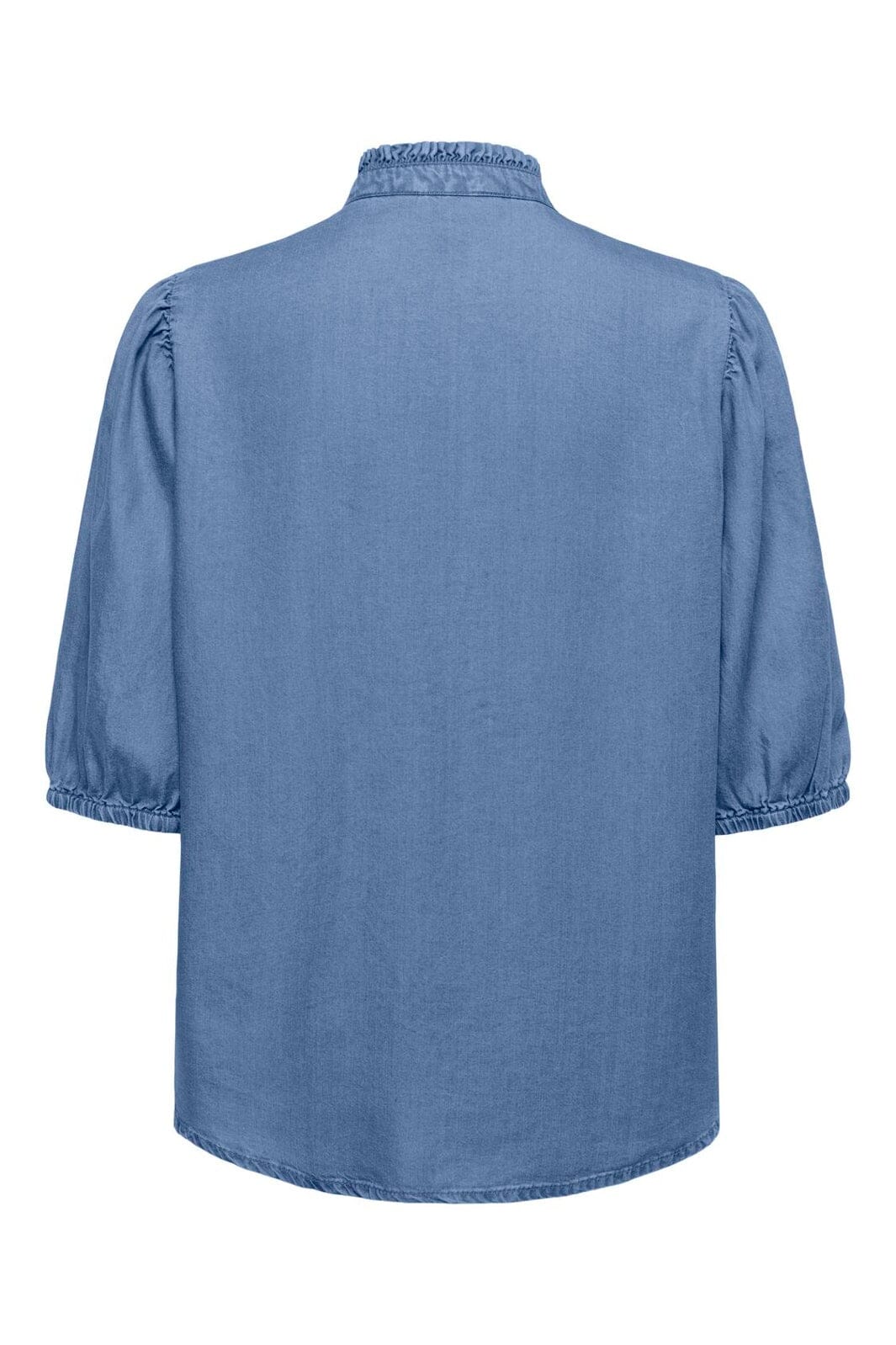 Only - Onlcharis Life 2/4 Frill Shirt Cc - 4910874 Medium Blue Denim