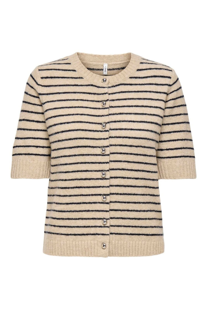 Only - Onlchester Life Ss Stripe Cardi Cc Knt - 4917601 Humus Night Sky/Mel/Silver Button