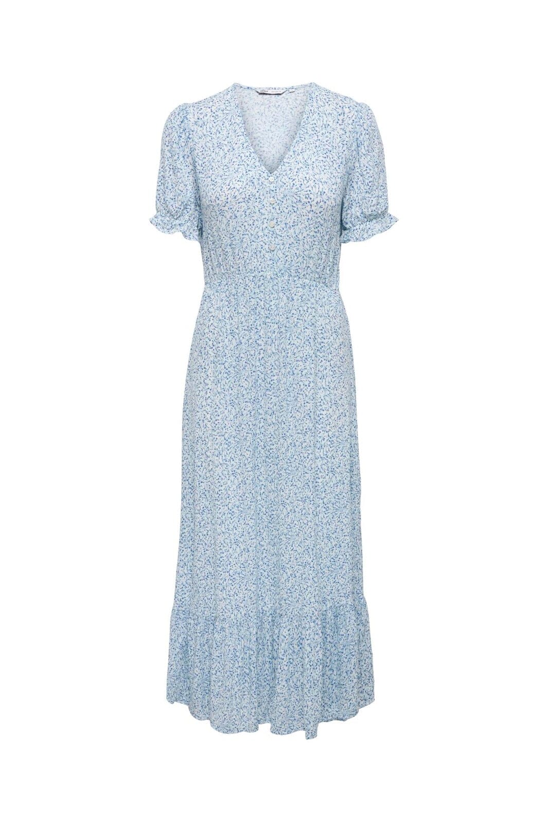 Only - Onlchianti S/S Long Dress - 5023449 Cloud Dancer Viola Flower