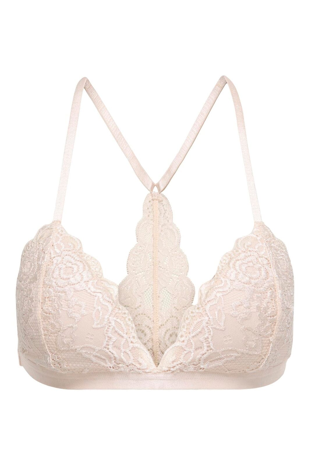 Only - Onlchloe Lace Padded Racer Bralette Acc - 4926062 Peach Taffy