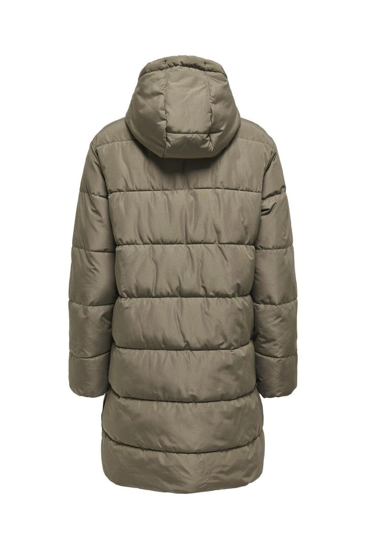 Only - Onlclair Puffer Hood Coat Cc - 4780666 Stone Gray