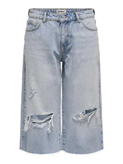 Only - Onlcobain Reg Dest W Long Shorts Tai - 4769481 Light Blue Denim
