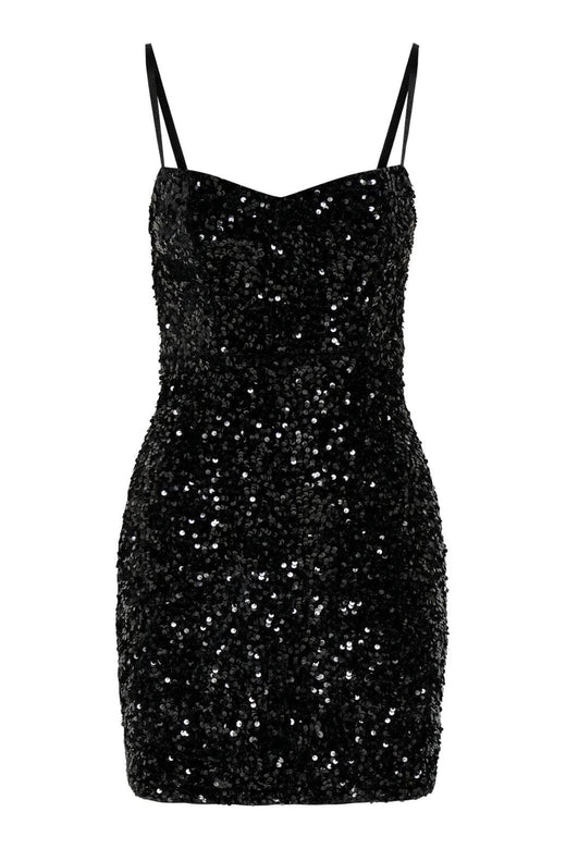 Only - Onlconfidence S/L Sequins Tube Dress - 4877654 Black Black Sequins Kjoler 