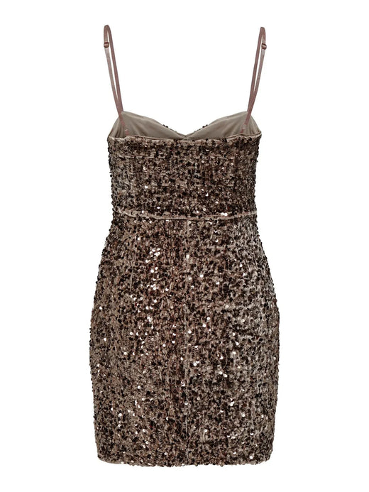 Only - Onlconfidence S/L Sequins Tube Dress - 4877655 Mountain Trail Mountain Trail Sequins Kjoler 