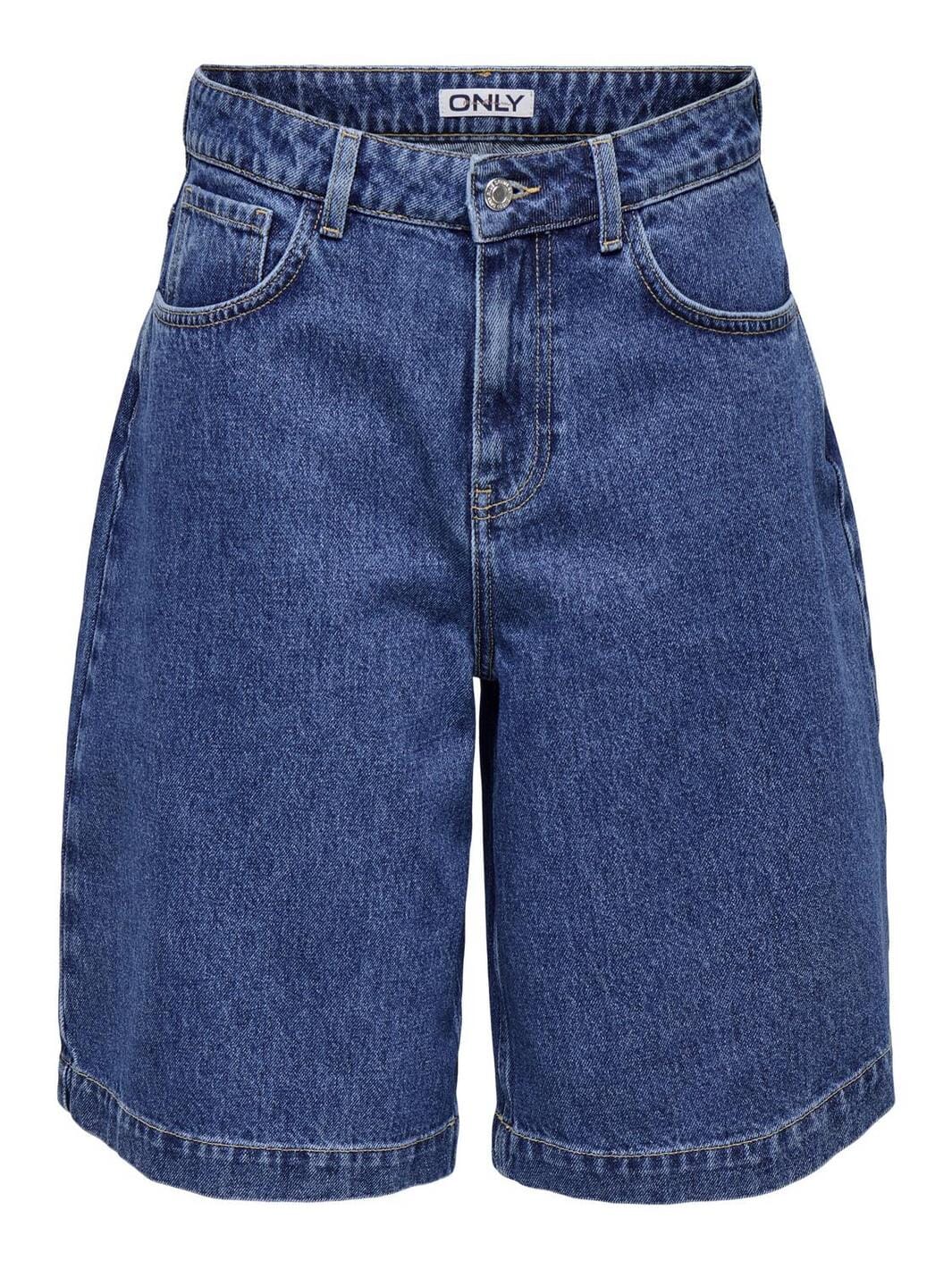 Only - Onldorsi Reg Loose Long Shorts Sik - 4887783 Medium Blue Denim
