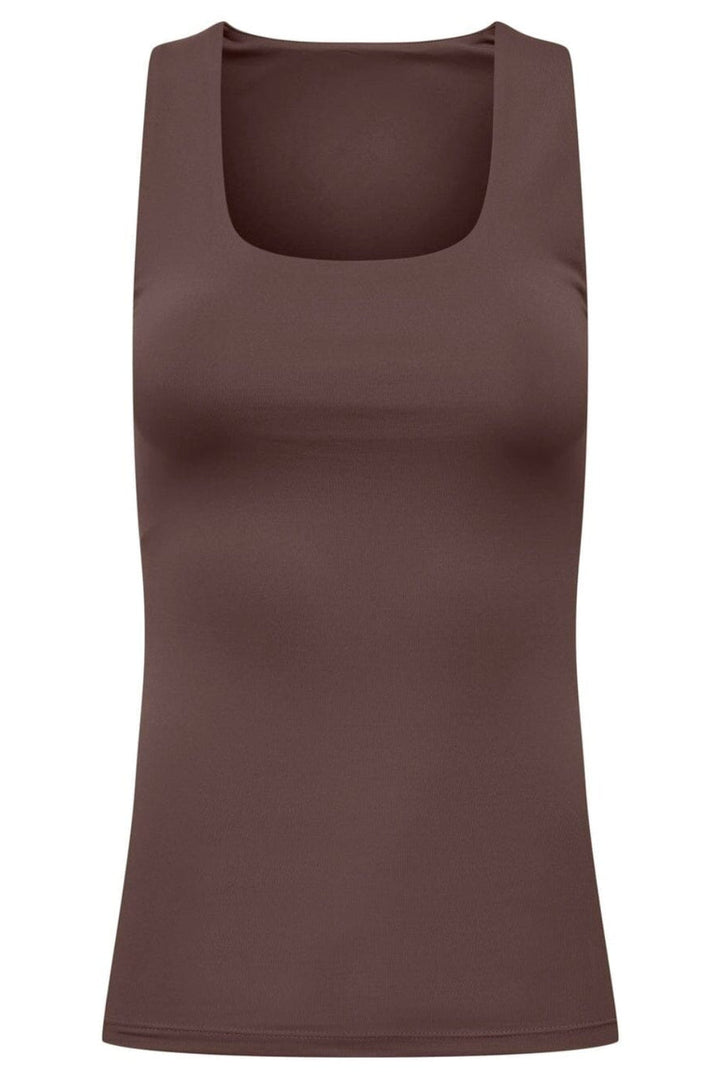 Only - Onlea S/L 2-Ways Fit Top - 4141434 Chocolate Martini