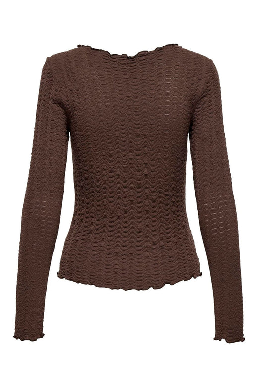 Only - Onlella L/S Ruching Top - 4952822 Chocolate Martini