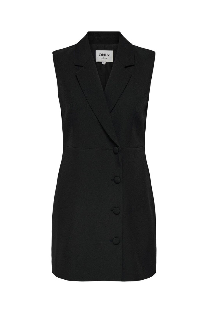 Only - Onlelly Life S/L Blazer Dress Tlr - 4810726 Black