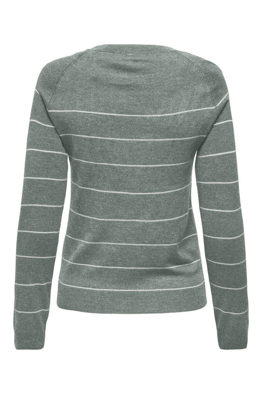 Only - Onlemmi Ls Raglan O-Neck Cc Knt - 4981390 Jadeite Mel/Cloud Dancer/Wide