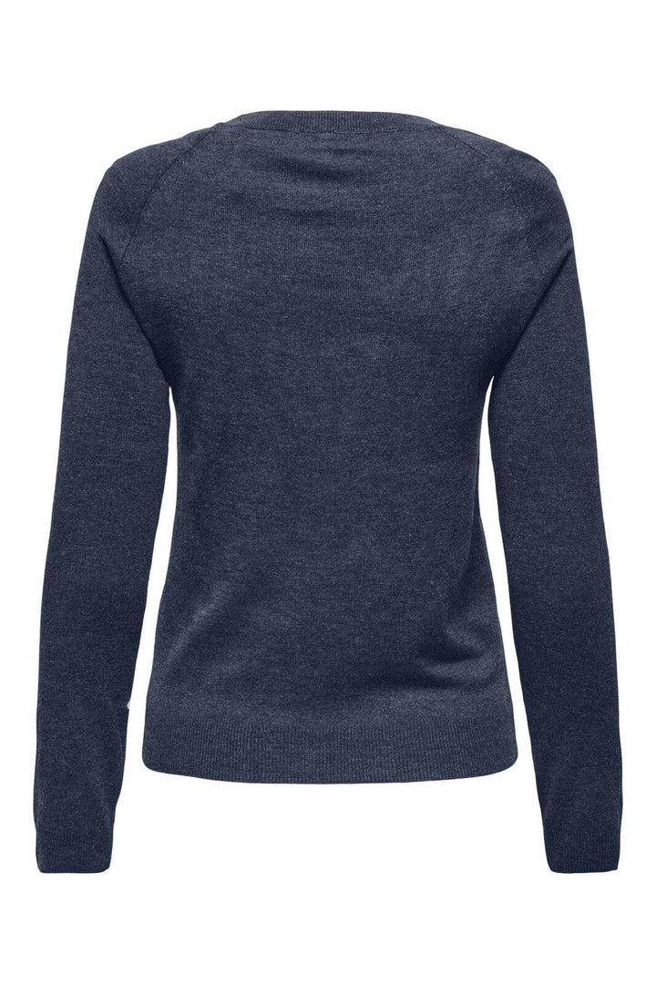 Only - Onlemmi Ls Raglan O-Neck Cc Knt - 4981398 Navy Blazer Melange