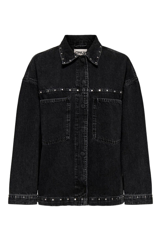 Only - Onlemmie L/S Studded Shirt Azg - 4926859 Washed Black