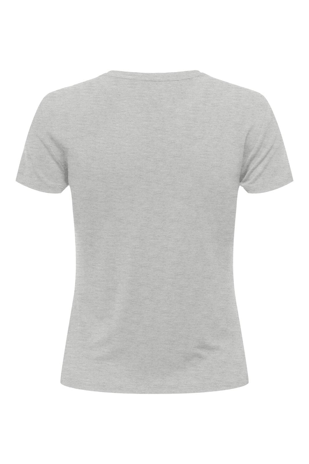 Only - Onlfelina S/S O-Neck Top - 4670656 Light Grey Melange