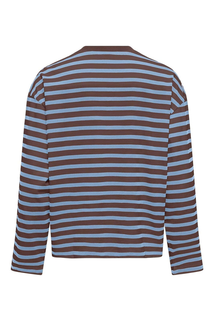 Only - Onlfreja L/S Stripe Top - 5100595 Shopping Bag Chambray Blue (Ida)