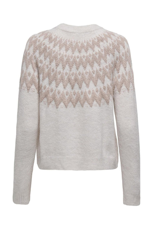 Only - Onlfry Ls Jq Glitter O-Neck Cc Knt - 4776862 Pumice Stone Melange/Rose Gold Glitter