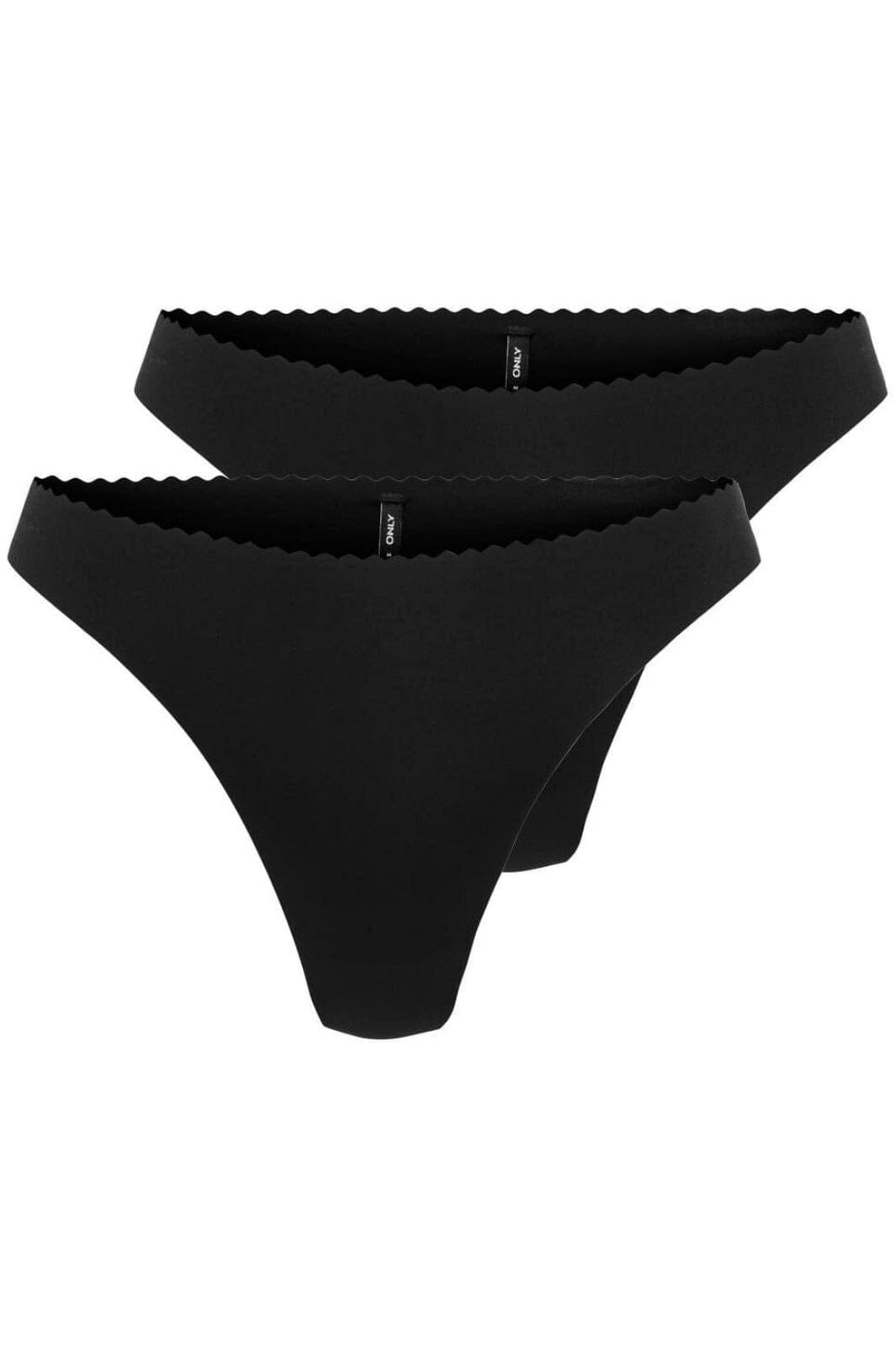 Only - Onlgabrielle 2-Pack Thong Acc - 4740063 Black Underbukser 
