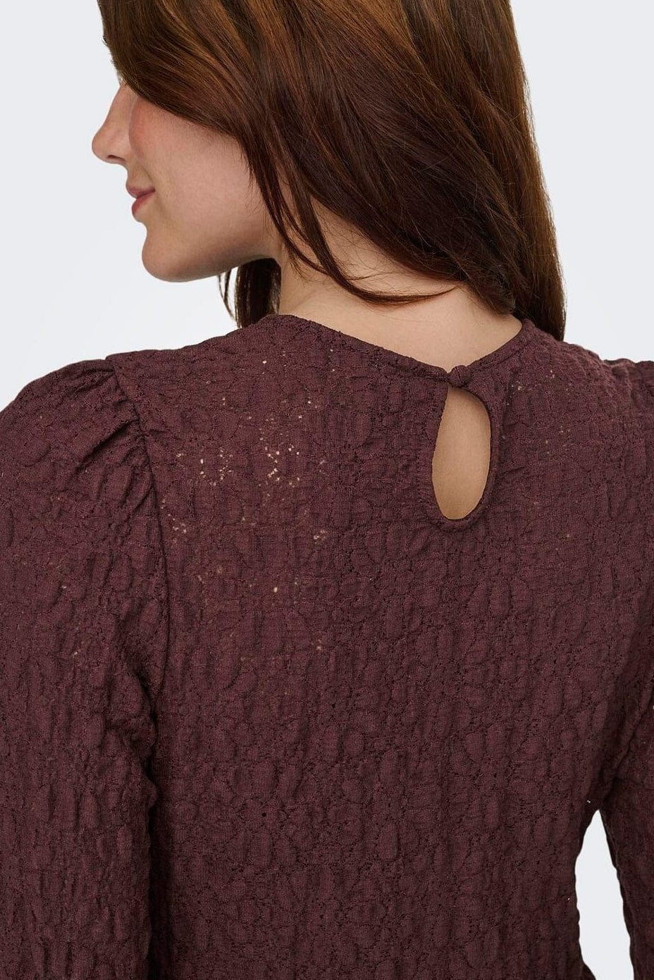 Only - Onlgiavanna L/S Peplum Top - 4915823 Decadent Chocolate