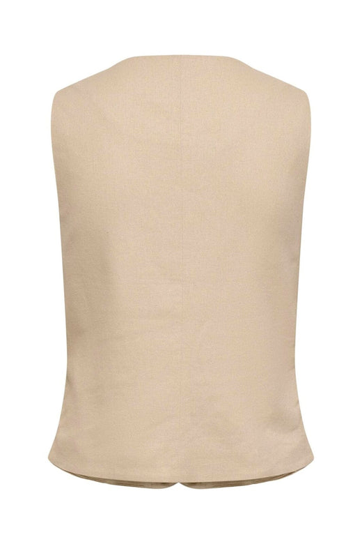 Only - Onlgoa S/L Linen Bl Waistcoat Cc Tlr - 4942123 Oxford Tan