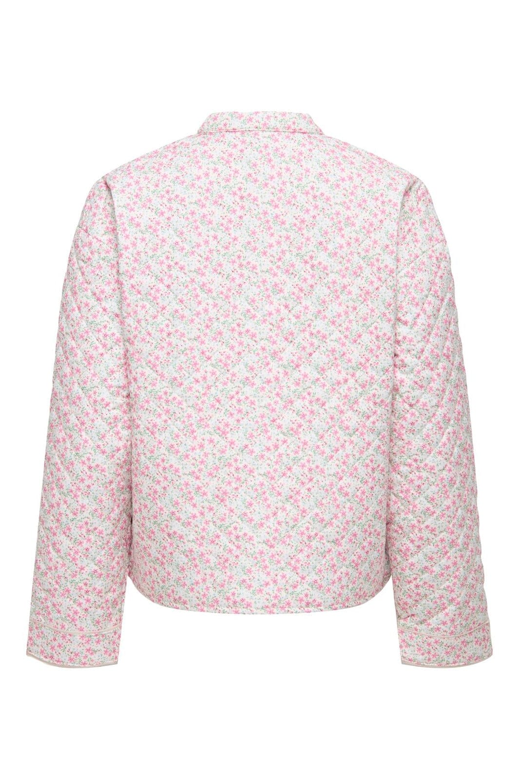 Only - Onlhallie Quilted Jacket - 4983148 Cloud Dancer Pink Ditsy