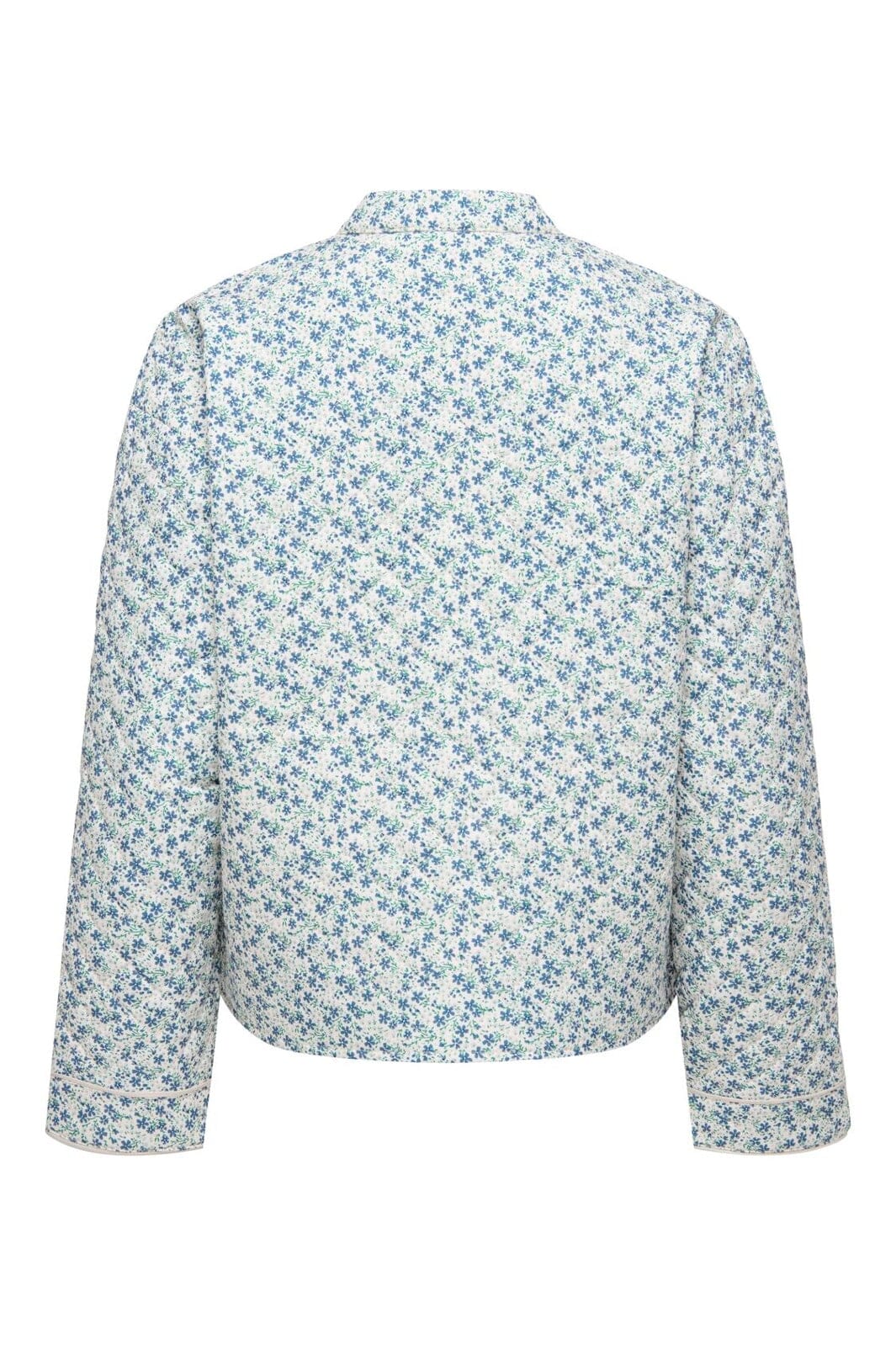 Only - Onlhallie Quilted Jacket - 4983149 Cloud Dancer Blue Ditsy