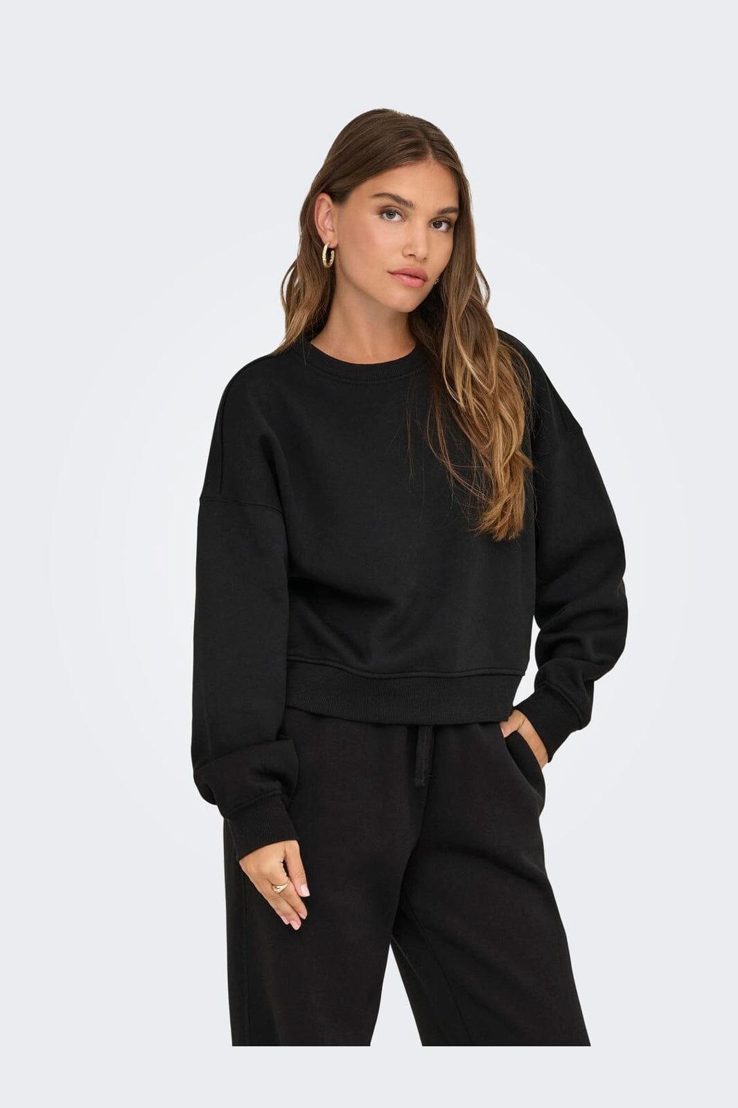 Only - Onlhappy L/S Crew Neck Swt - 5199519 Black