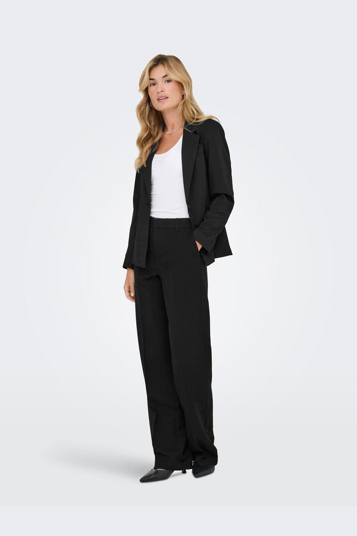 Only - Onlhattie-Lana W Mel Pant Tlr - 4757928 Black
