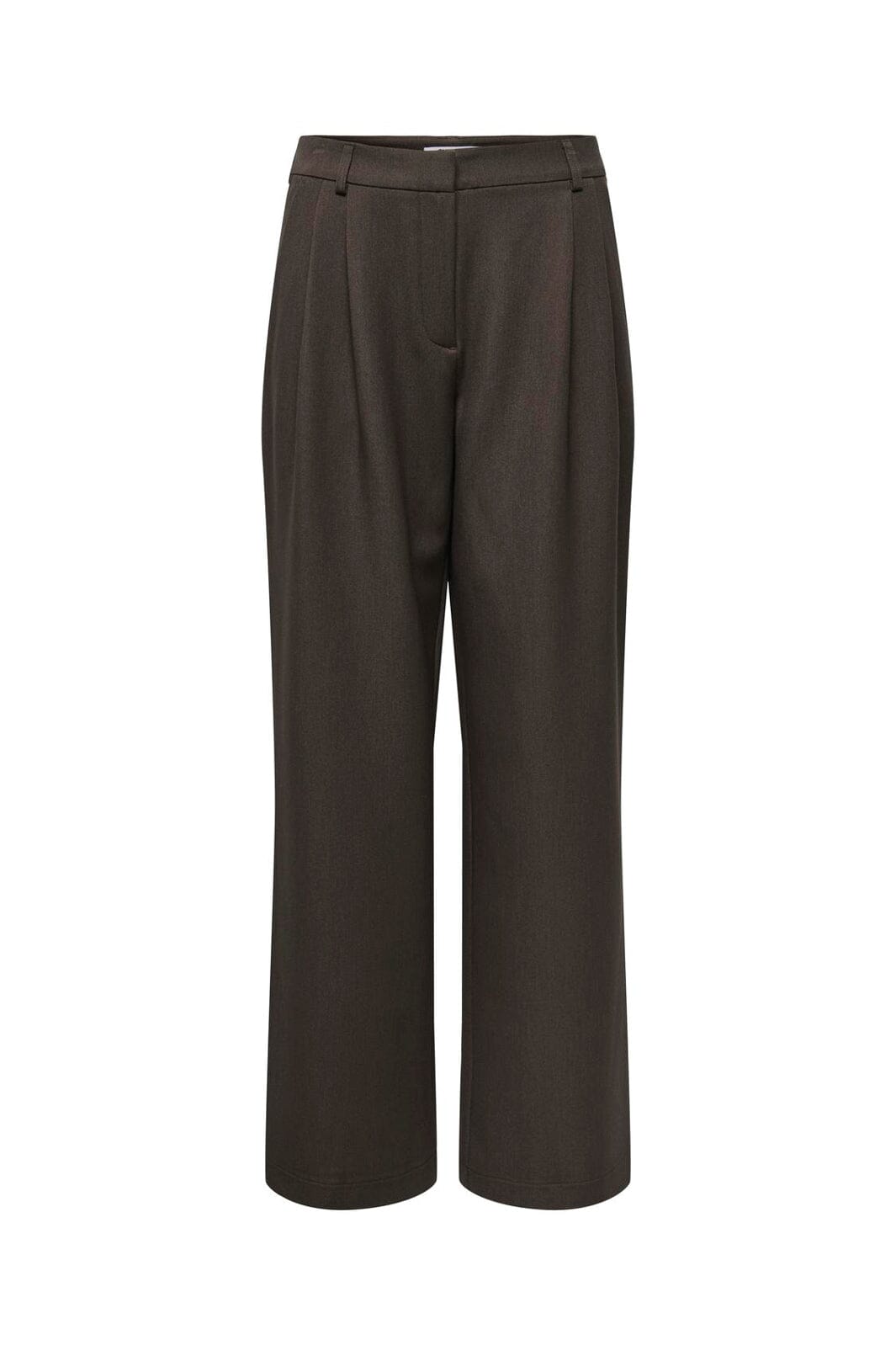 Only - Onlhattie Pleat Str Pant Tlr - 4985630 Chocolate Torte Melange