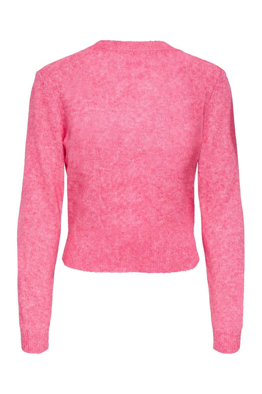 Only - Onlhavanna Ls Button Cardigan Knt - 4927894 Pink Lemonade Melange/Bling Button