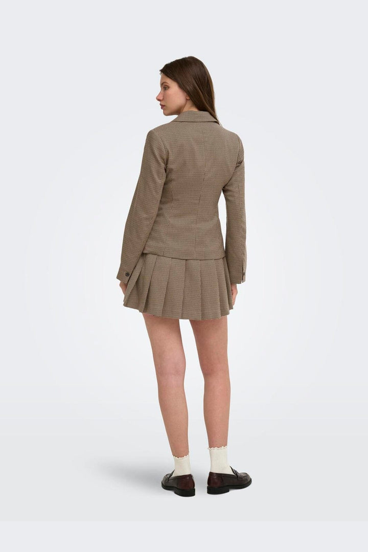 Only - Onlhollis Belt Check Skirt Tlr - 5066070 Amphora Slate Black & Black