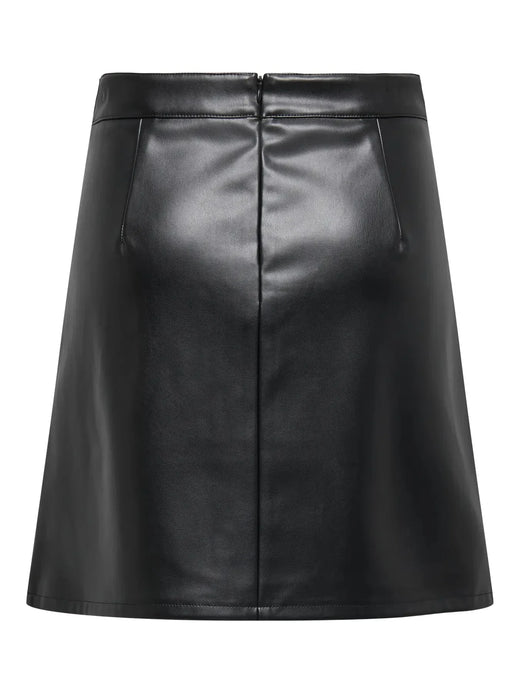 Only - Onlisabel Faux Leather Skirt - 4803427 Black Nederdele 