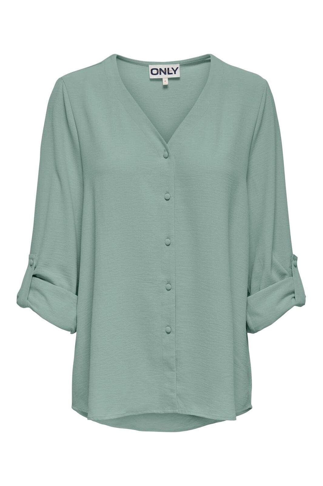 Only - Onljana Mette V-Neck Ls Shirt - 5013642 Jadeite