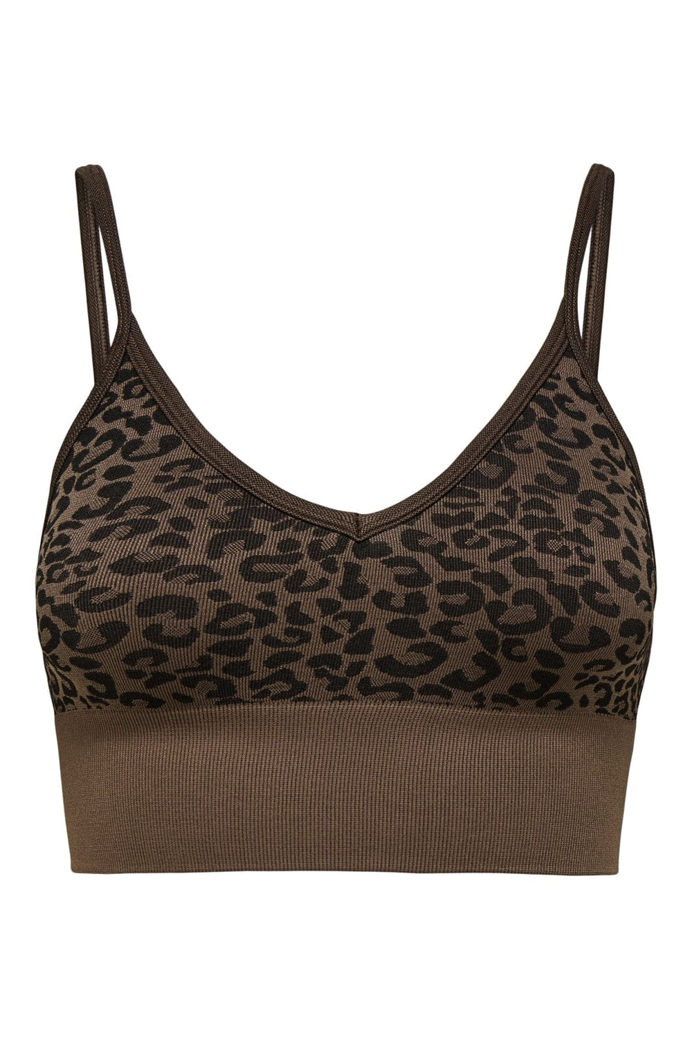 Only - Onljungle Seamless Animal V-Neck Top Acc - 4756666 Pinecone Leopard Pattern