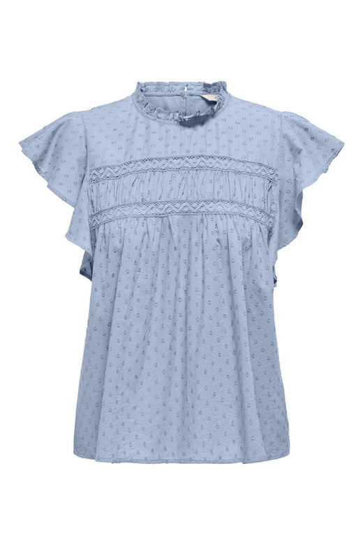 Only - Onlkatti S/S Dobby Top 15337637 - 4792126 - Cashmere Blue
