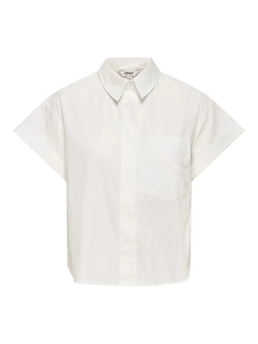 Only - Onlkeri S/S Fold Shirt - 4964942 Bright White Skjorter 