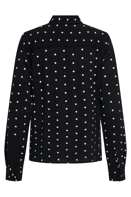 Only - Onlkeshav L/S Shirt - 4959205 Black Dots Skjorter 