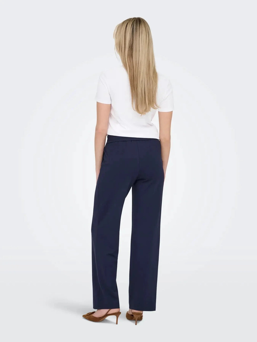 Only - Onlketty Life S/S O-Neck Top - 4947907 Bright White True Blue Flowers T-shirts 