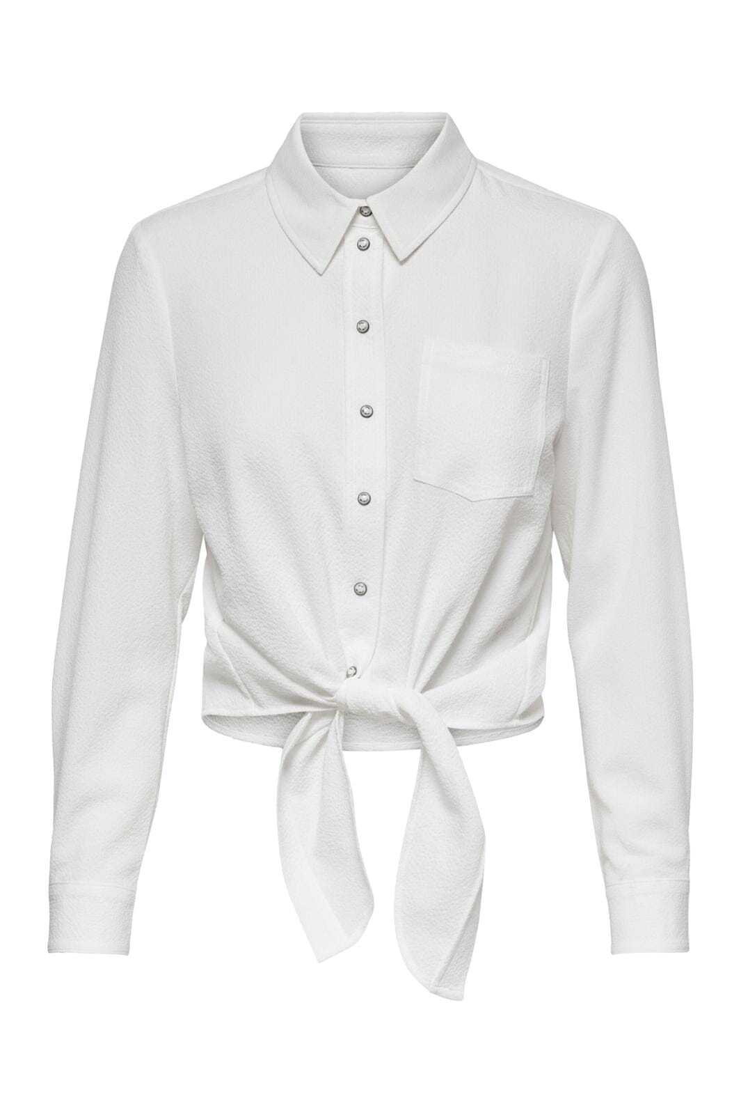 Only, Onllecey Ls Knot Shirt, Cloud Dancer