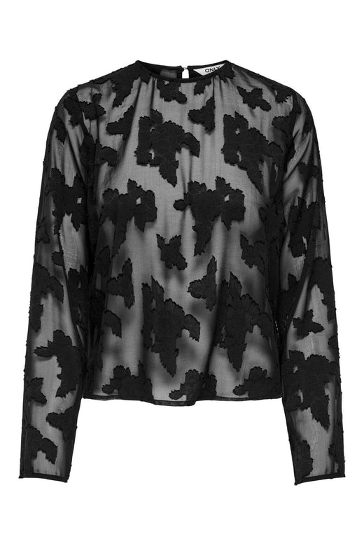 Only - Onlleidy Life Ls Burn Out Top - 4892476 Black